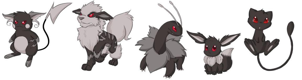 Shadow Pokemon Set 1 by AkatsukiYuna on DeviantArt