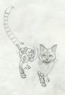 Clockwork Cat - Concept 1 by thefuzzyslug on DeviantArt