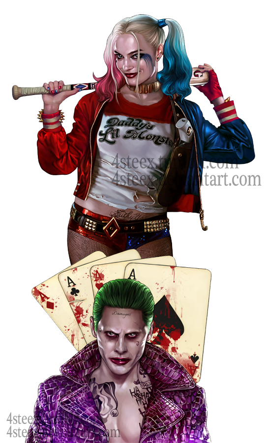 Commission: Joker and Harley Quinn tattoo design by 4steex on DeviantArt