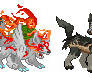 Okami and Link sprites