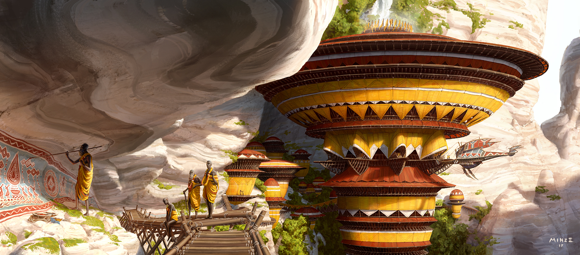 The Exile of Water - Monk Temple by ATArts
