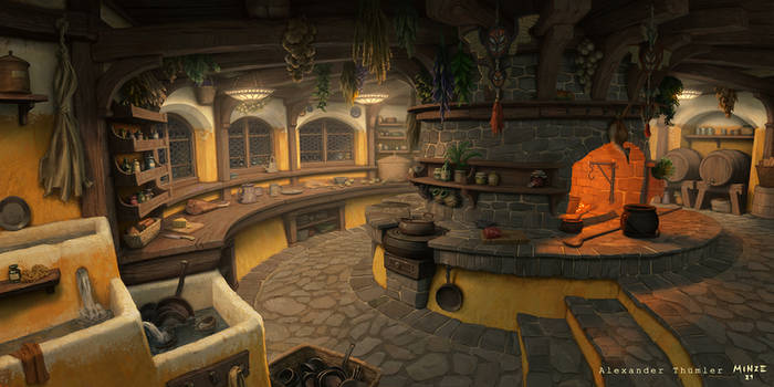 Inga's Kitchen at Night