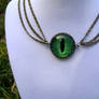 Evil Eye Dragon Eye Green Choker Necklace Chains