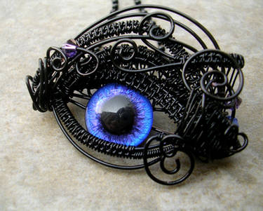 Wire Wrap - Blue Purple Violet Eye - Super Shift 2
