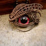 Intense Red Bronze Pendant - Steampunk Colors