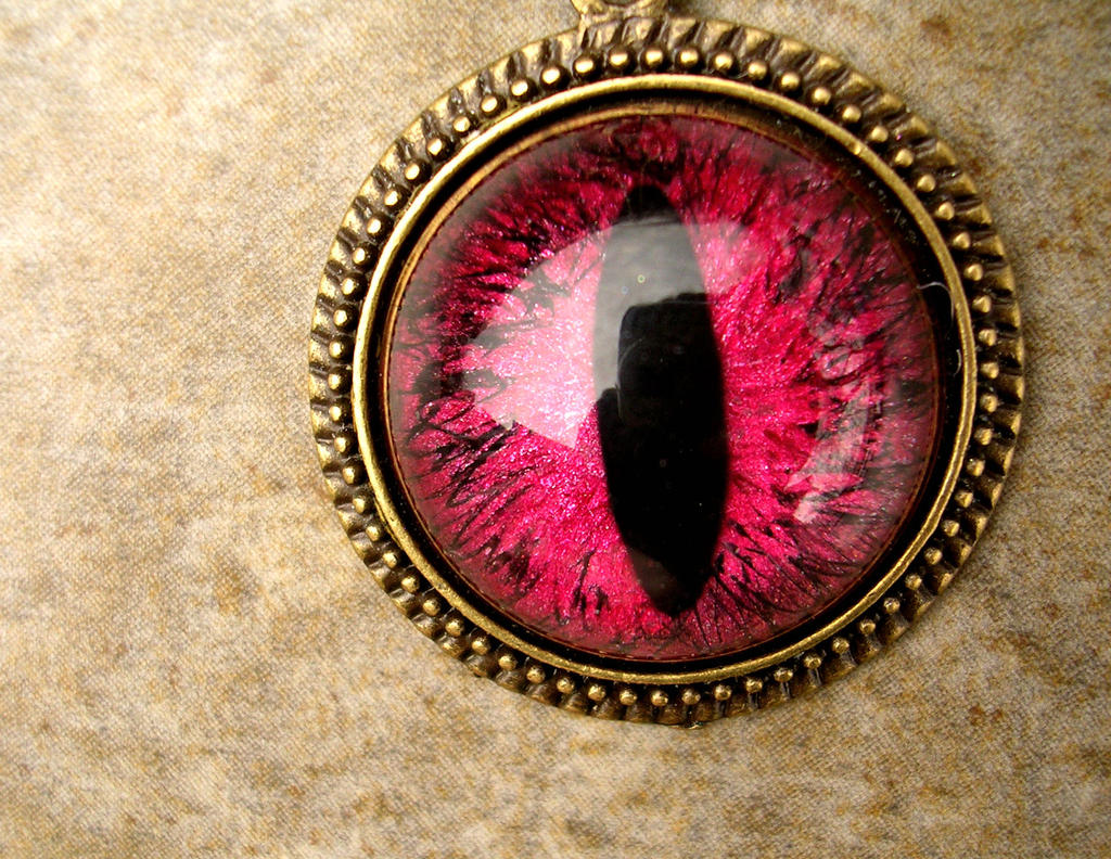 Blood to Brick to Pink with Black Veins Pendant