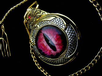 Dragon's Slave - Pocket Watch Red Burgundy Gold