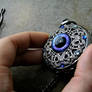 Color Shifting Blue Violet Eye - Pocket Watch