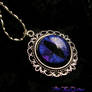 Gothic Purple - Large Silver Dream Setting Pendant