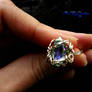Fairy Crystal Ring - Square Wire Wrap Rainbow 7.5