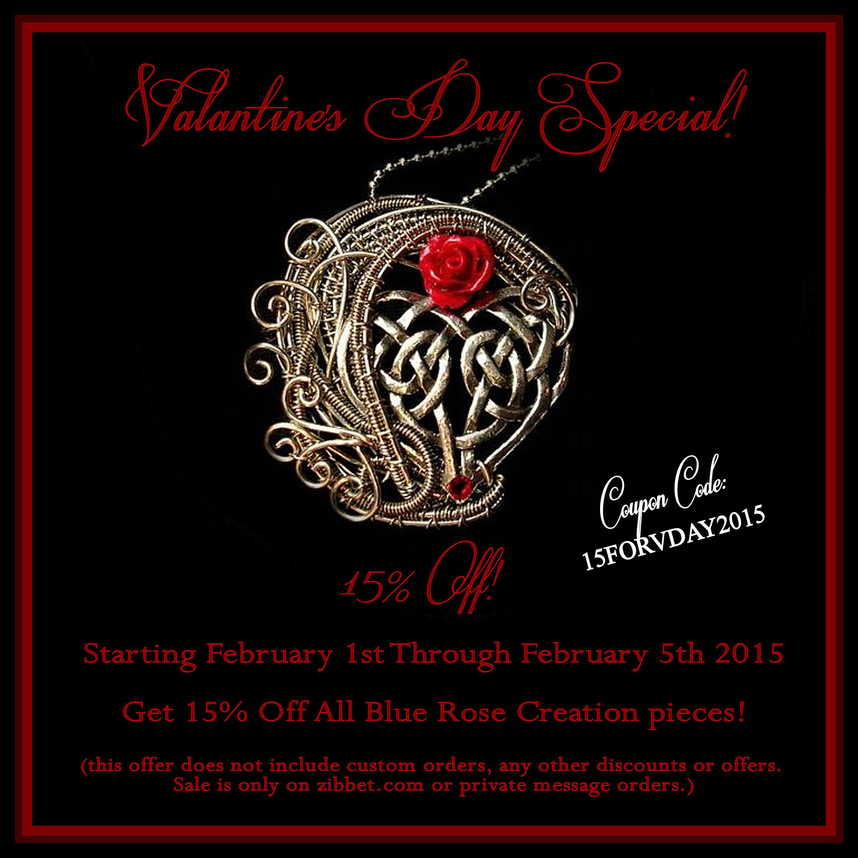 Blue Rose Creations 2015 Valentines Day 15% Off