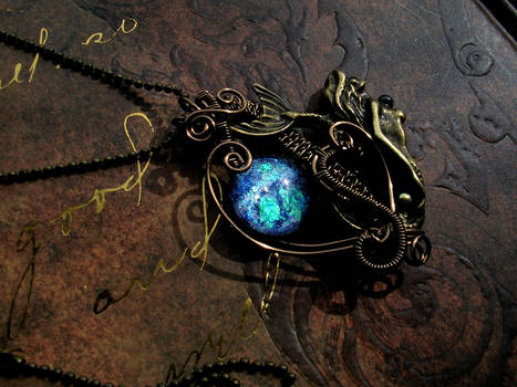 Mermaid Pendant - Bronze Wire Dreamdrop