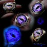 Purple Color Shifting Adjustable Dragon Eye Ring