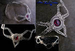 Custom - Celtic Dragon Eye Torc Tork Choker Wire by LadyPirotessa