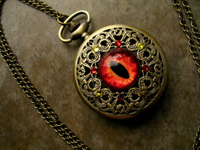 Lord of the Rings Sauron Eye Of Agamotto Theme Pocket Watch LOR.1