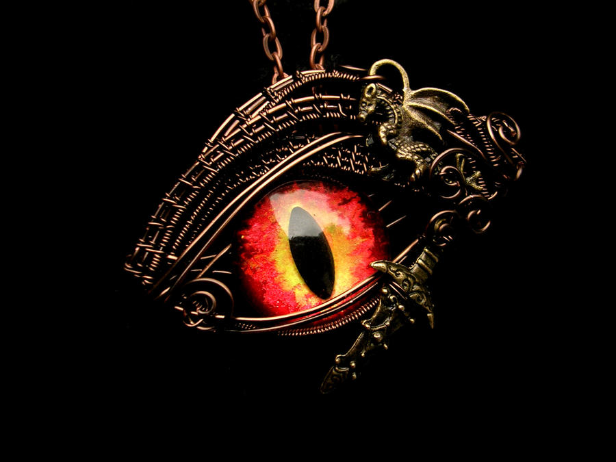 Smaug LotR Inspired Wire Wrapped Pendnant - Sting