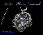 Silver Flower Tutorial - Wire Wrap How To PDF by LadyPirotessa