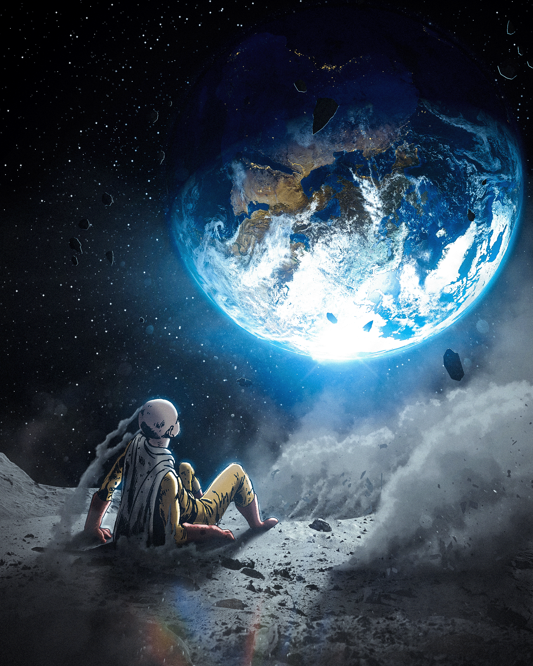 One Punch Man on the moon by SidneyLaruel on DeviantArt One Punch Man on the moon by SidneyLaruel on DeviantArt