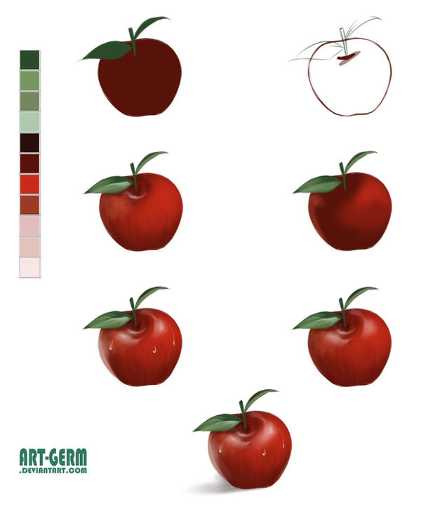 Painting Realistic Apple Tutorial By Art Germ On Deviantart Painting Realistic Apple Tutorial By Art Germ On Deviantart