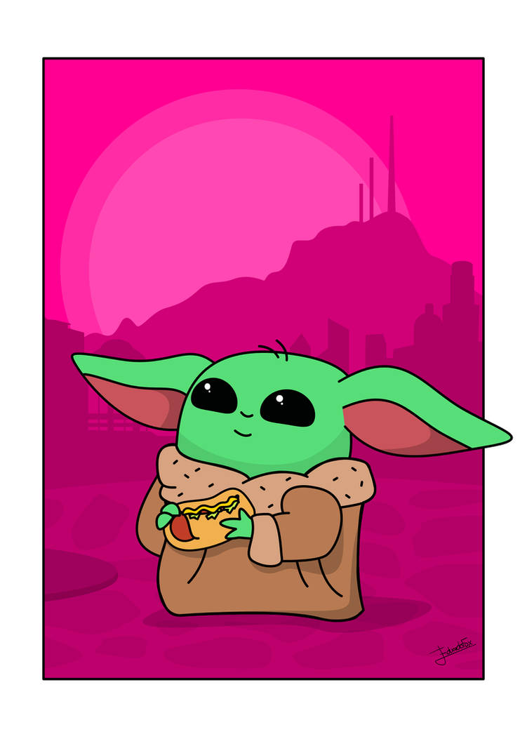The Mandalorian's Grogu eating Dogos by Educefox on DeviantArt