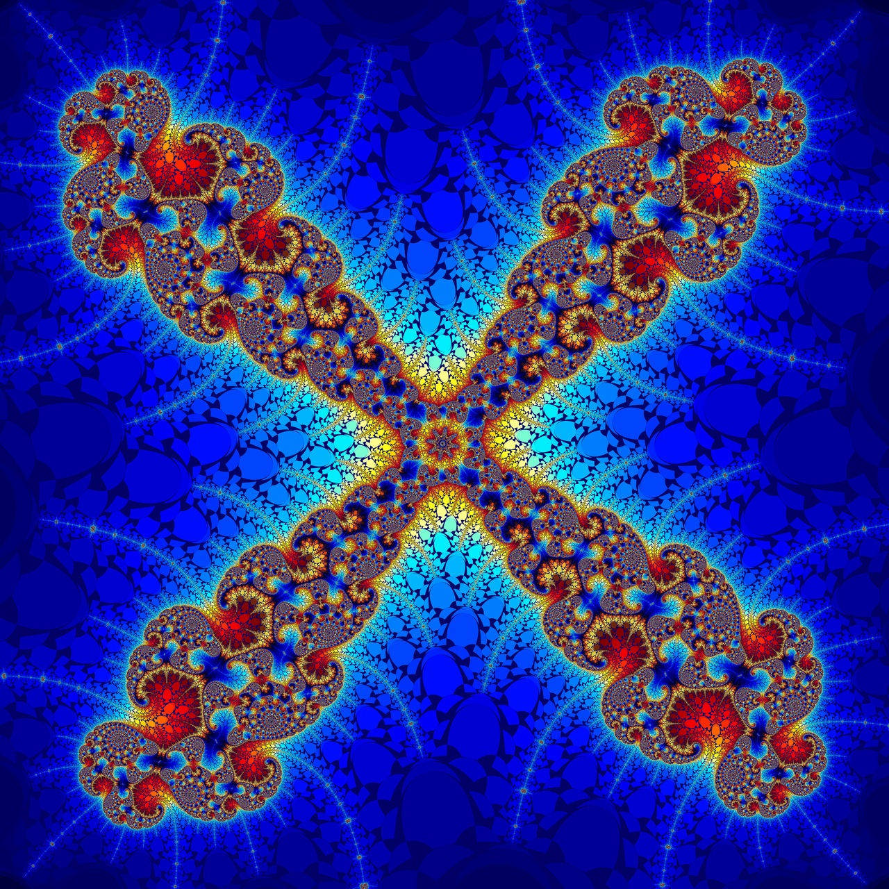 Anodized Mandelbrot Cross