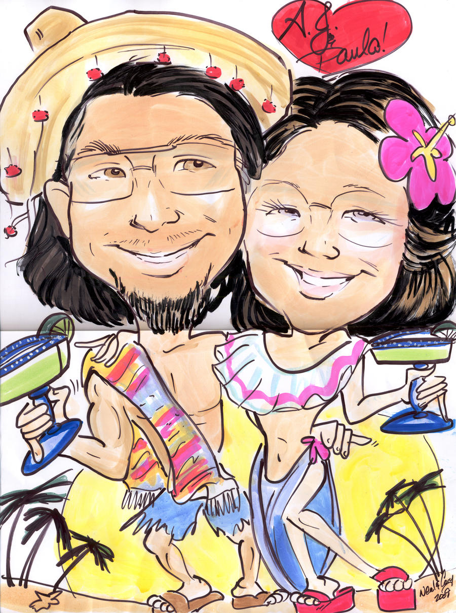 Cancun Caricatures by Kosmic-Stardust
