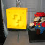 3D Mario Sprite and 8-bit Lit Question block
