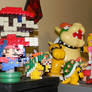 Bowser and Peach figurines collection