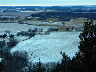 Winter Patchwork at Sunset, New Year's Day 2024