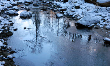 Icy Reflections at Sunrise, Hemlock Draw