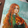 A lady with a fox
