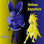 Iolite and Yellow Sapphire by Keytee-chan