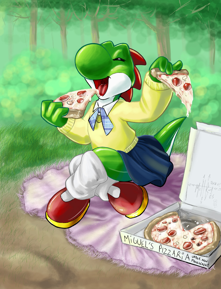 Pizza Delivery Yoshi by CluelessDanny on DeviantArt