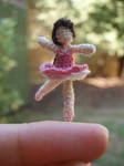 Micro Crochet Ballerina (scale shot) by honouraryweasley