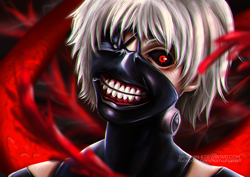 Ken Kaneki full red wallpaper by loggggo on DeviantArt