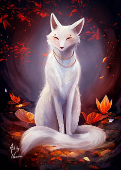 Spiritual white fox