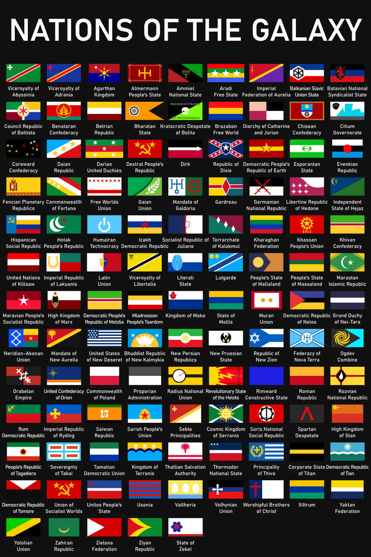 Flags assembled by KaiserGustafson on DeviantArt