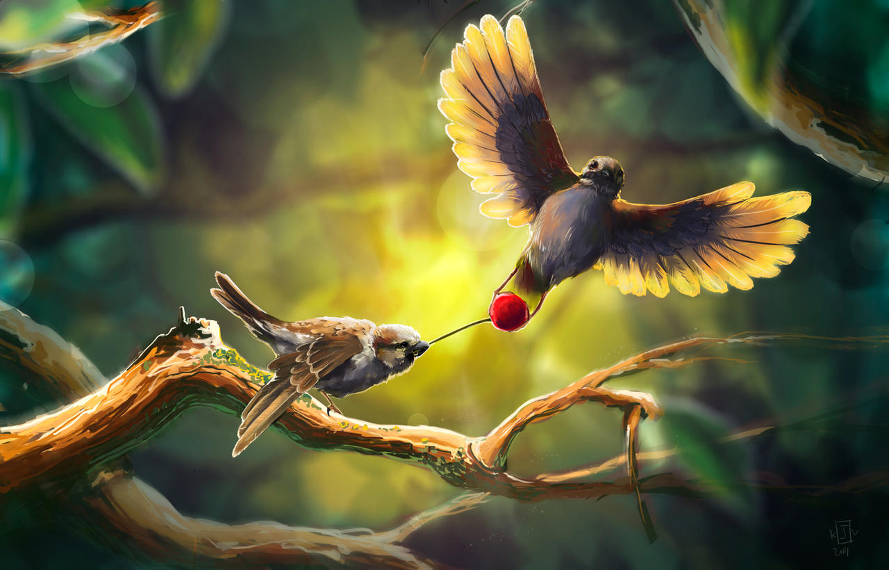 Birds Fighting Pattern Birds fighting by j-vidanova on DeviantArt