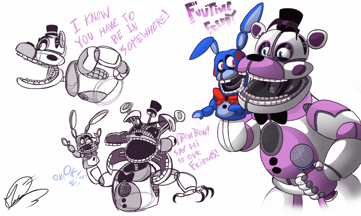 Funtime Freddy Sketch | FNAF Sister Location by AngosturaCartoonist on