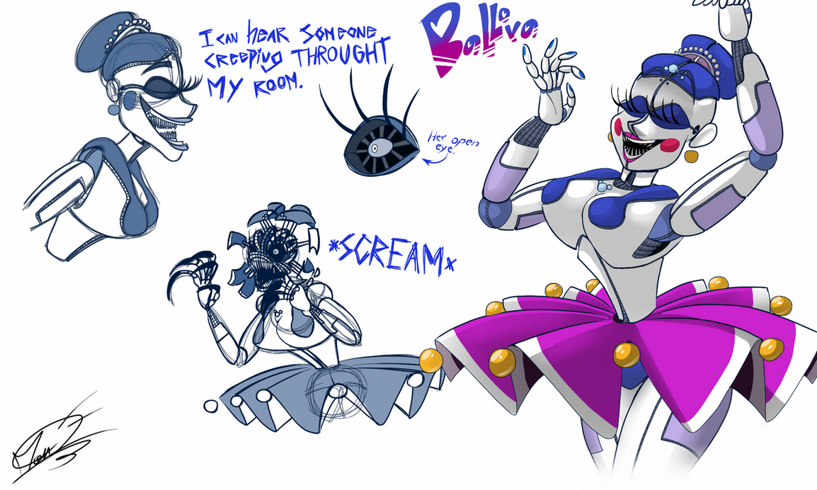 Ballora Sketch | FNAF Sister Location by AngosturaCartoonist