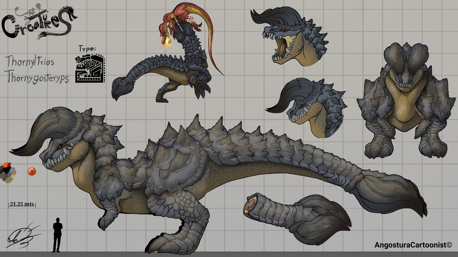 Creatures Species | Thornyltrios by AngosturaCartoonist