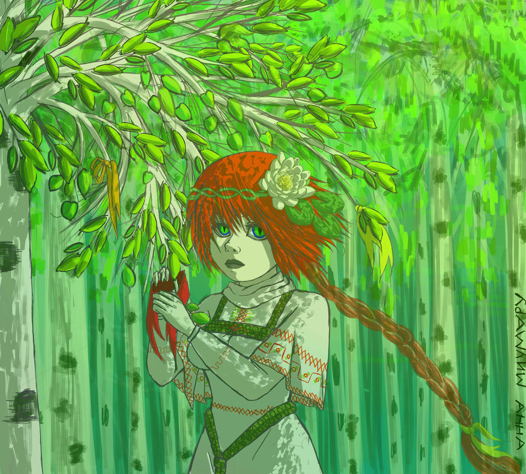 birch forest by Anna-Miumaru