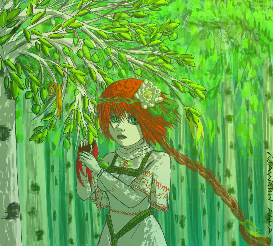 birch forest by Anna-Miumaru