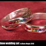 Rainbow wedding set
