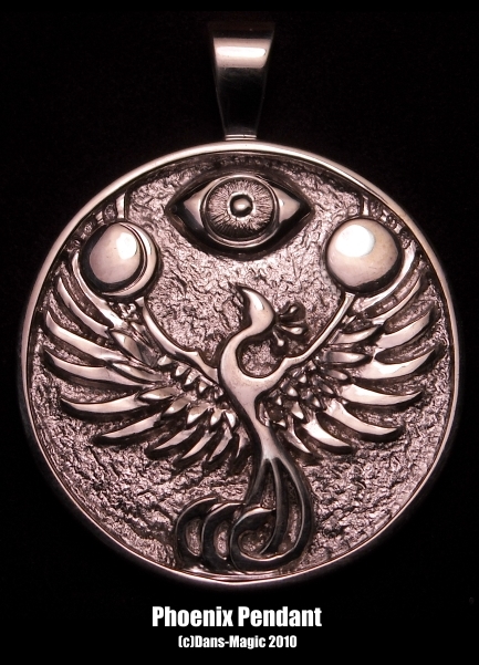 Sterling phoenix pendant