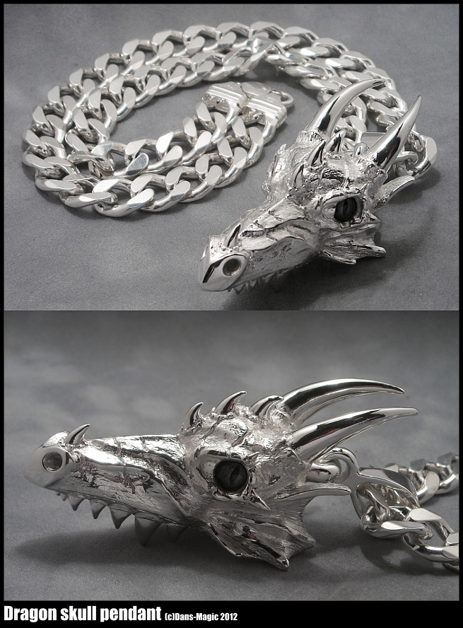 Dragon skull pendant