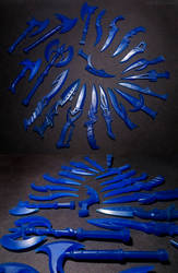 Weapon Wax Carvings