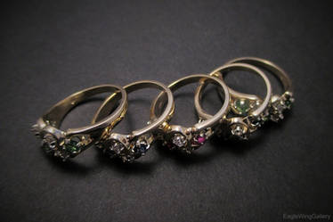 Abstract Gold Rings