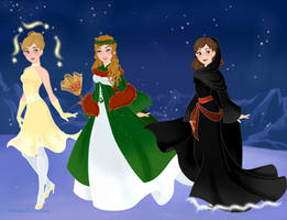 3 Amigas as Xmas Carol Ghosts