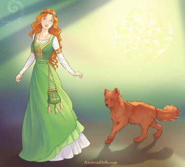 Red dress via Azaleas' Dolls - Celtic Princess by YurixTheWanderer on  DeviantArt